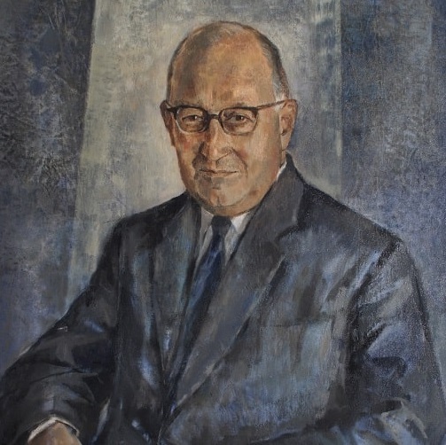 Portrait of Max Leonard Rosenheim, 1st Baron Rosenheim of Camden (1908-1972), by Judy Cassab, 1972