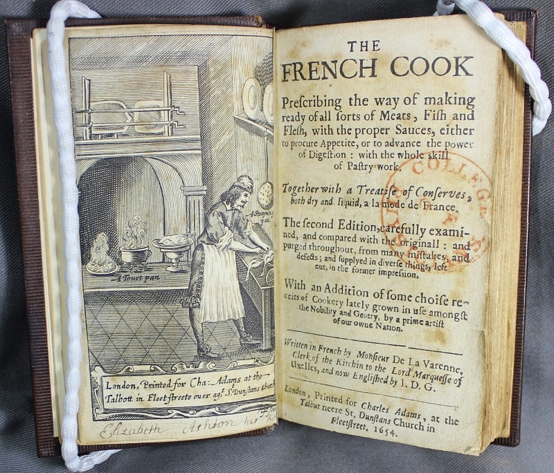 Frontispiece of The French cook with Elizabeth Ashton inscription, CN20755