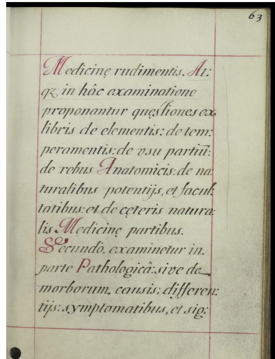 Stipulations about the exams in physiology and pathology from the RCP Statutes of 1647. MS2012/58