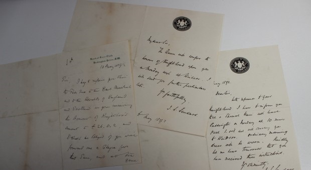 Correspondence relating to George Buchanan's knighthood, 1892.