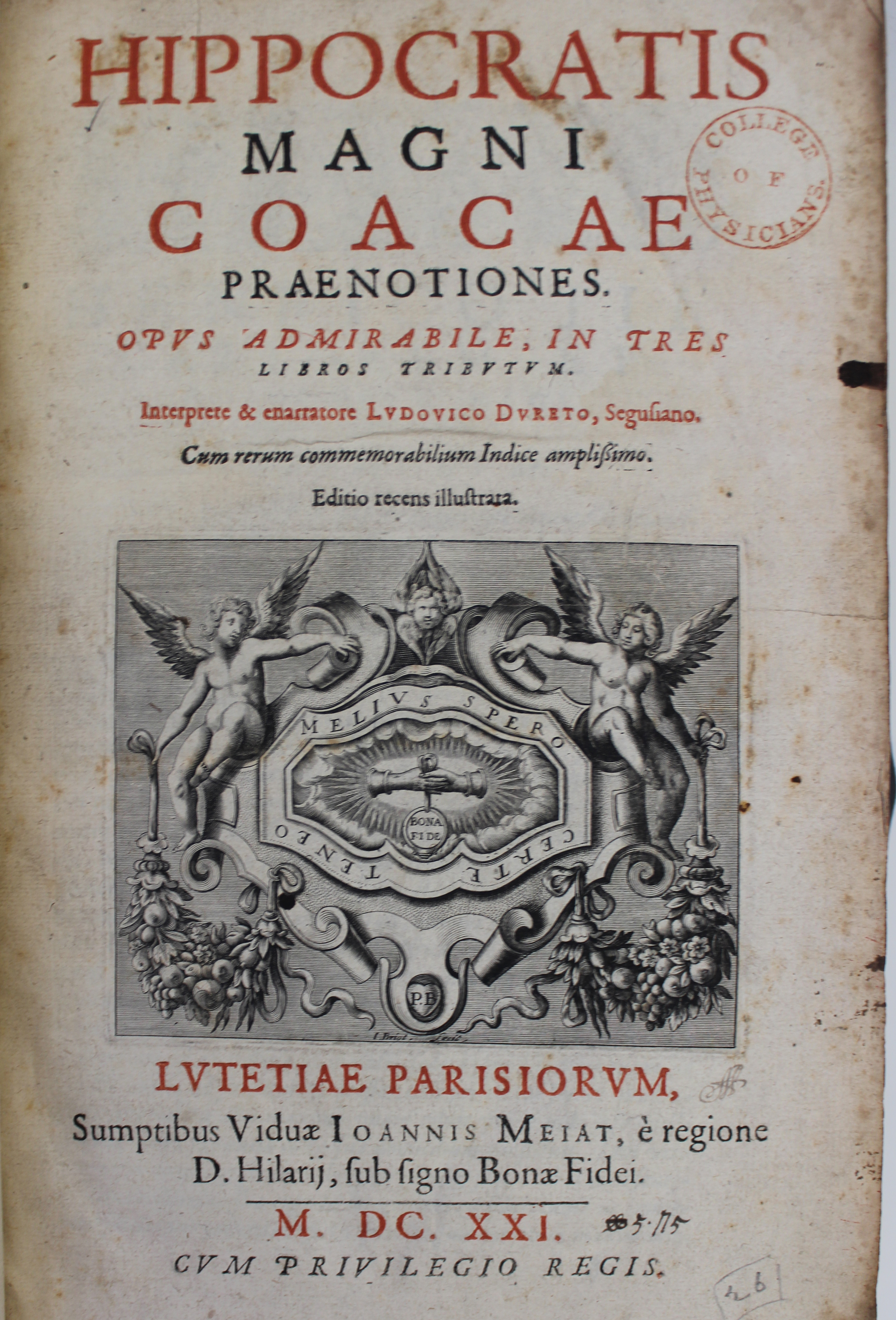 Title page of a printed book.