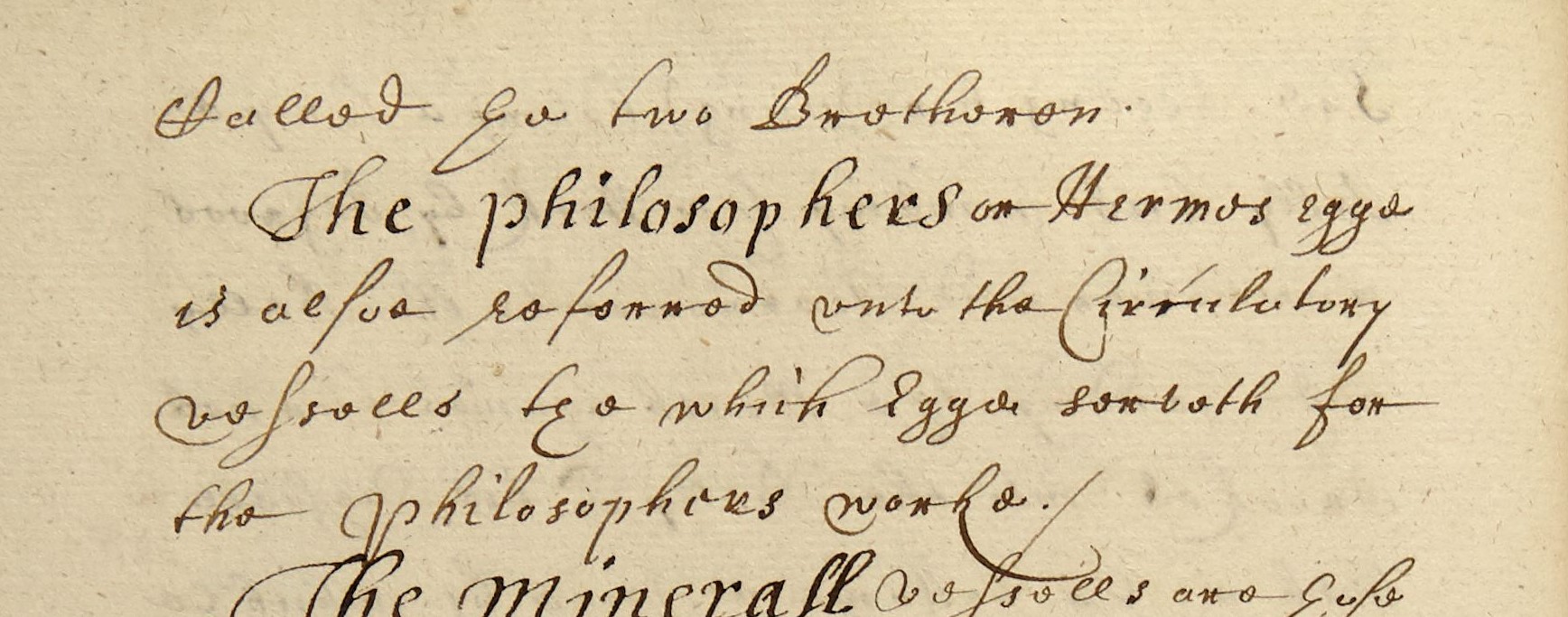 Handwritten recipe mentioning a Philosophers’ egg.