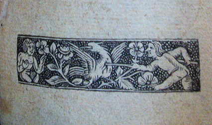 Pen facsimile of a woodcut tailpiece