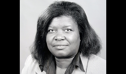 Black and white photograph of a black woman