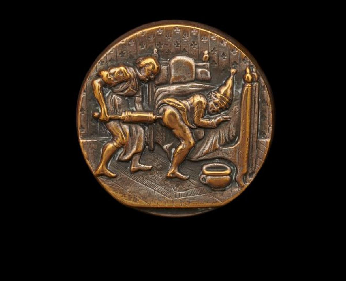 Coin showing an enema
