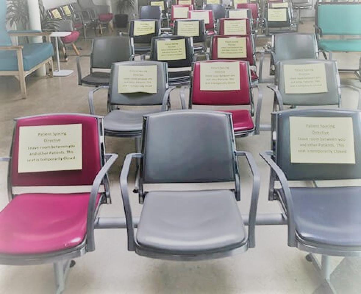 Socially distanced chairs