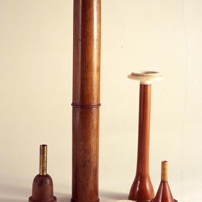 Wooden monaural stethoscopes 