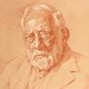 Chalk drawing of Sir Thomas Barlow (1845-1945) by Catherine Dodgson, 1936