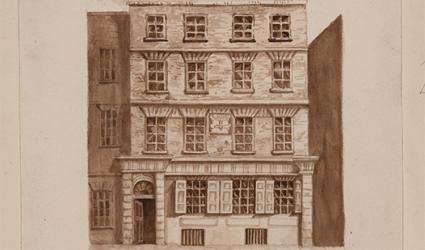 Knightrider Street in Farre's scrapbook, c.1632-49